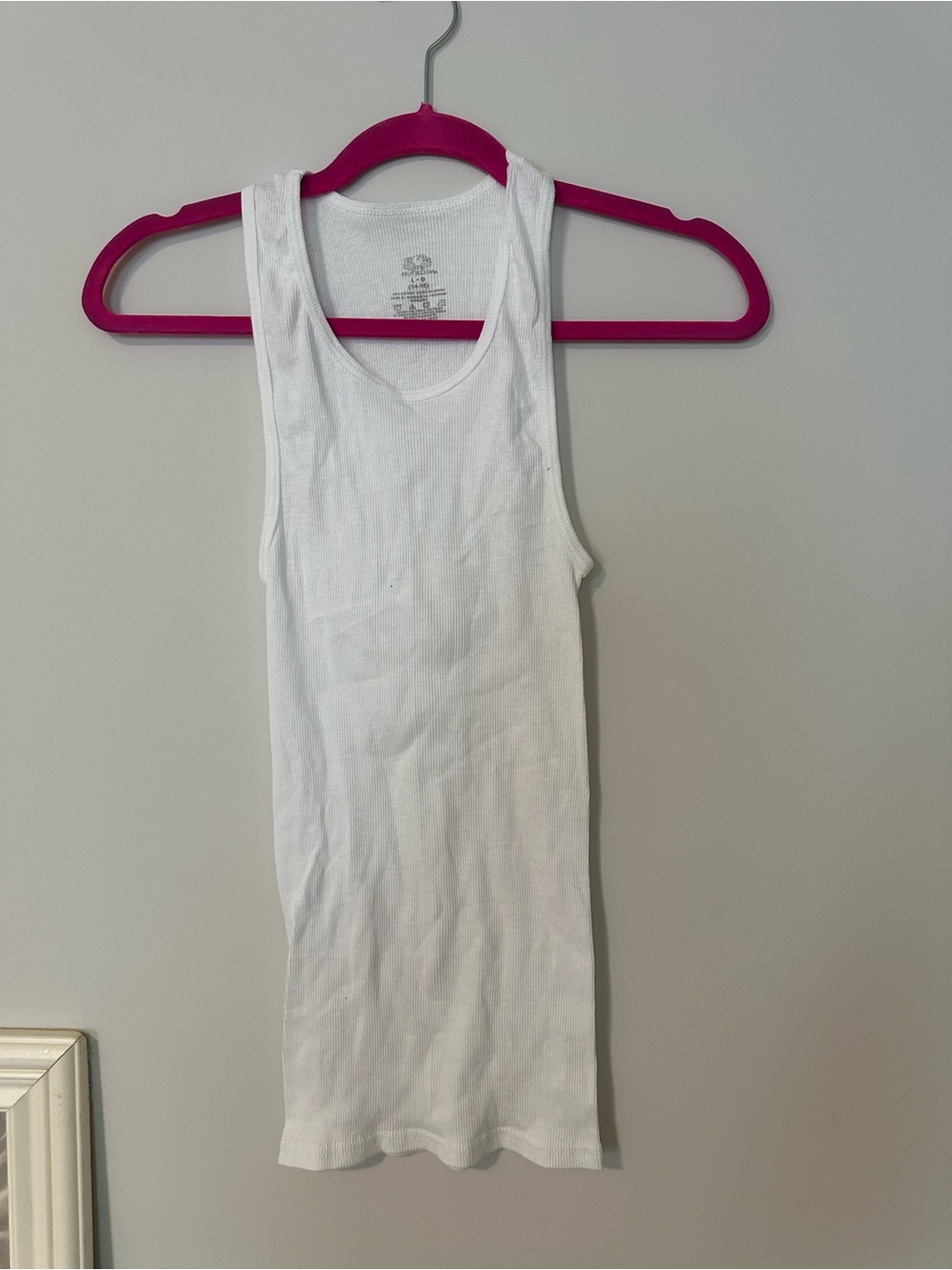 Fruit of the Loom White Ribbed Tank